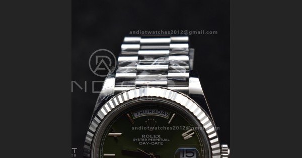 Day Date 40 SS 228239 THBF 1:1 Best Edition Green Roman Dial on President Bracelet VR3255 V3 (Gain Weight)