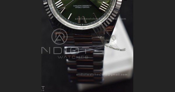 Day Date 40 SS 228239 THBF 1:1 Best Edition Green Roman Dial on President Bracelet VR3255 V3 (Gain Weight)