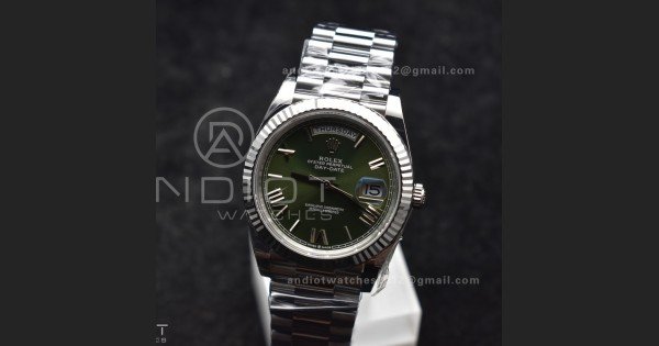 Day Date 40 SS 228239 THBF 1:1 Best Edition Green Roman Dial on President Bracelet VR3255 V3 (Gain Weight)
