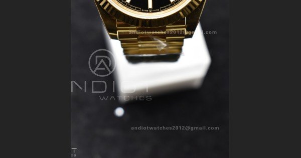 Day Date 40 YG 228238 ARF 1:1 Best Edition Black Stick Dial On President Bracelet VR3255 (Gain Weight)