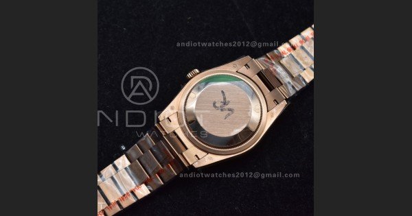 DayDate 36 RG QF Best Edition 904L Steel Grey Dial with Square Diamond on President Bracelet vr3255 V5 (Gain Weight)