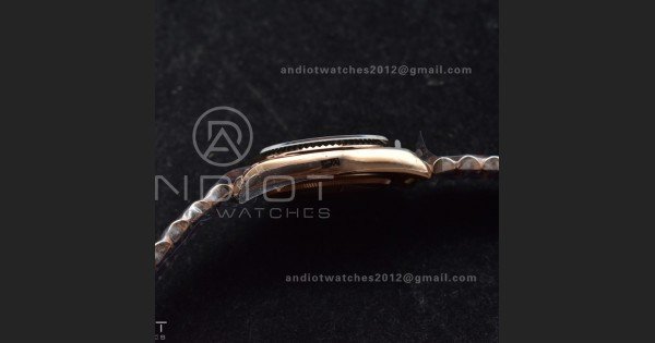 DayDate 36 RG QF Best Edition 904L Steel Grey Roman Dial on President Bracelet vr3255 V5 (Gain Weight)