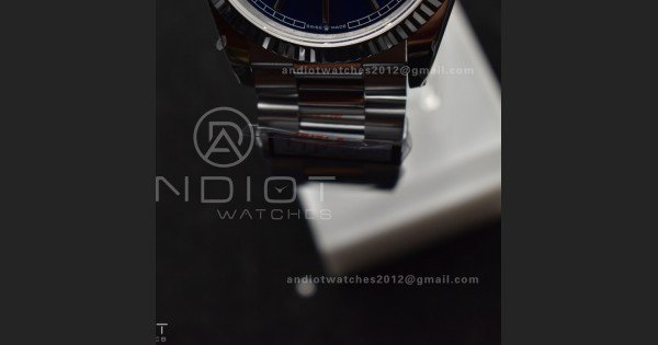 DayDate 36 SS QF Best Edition 904L Steel Blue Dial on President Bracelet vr3255 V5 (Gain Weight)