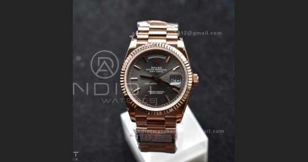 DayDate 36 SS QF Best Edition 904L Steel Grey Dial on President Bracelet vr3255 V5 (Gain Weight)