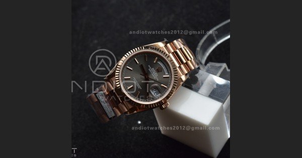 DayDate 36 SS QF Best Edition 904L Steel Grey Dial on President Bracelet vr3255 V5 (Gain Weight)