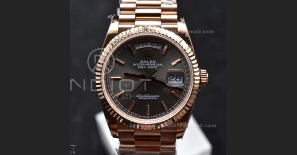 DayDate 36 SS QF Best Edition 904L Steel Grey Dial on President Bracelet vr3255 V5 (Gain Weight)