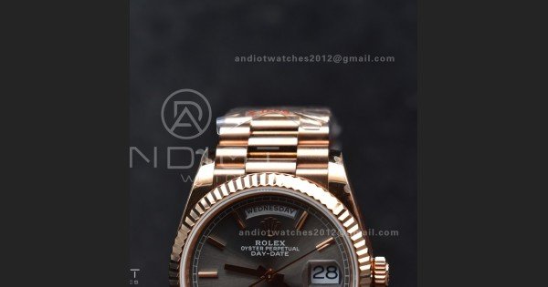 DayDate 36 SS QF Best Edition 904L Steel Grey Dial on President Bracelet vr3255 V5 (Gain Weight)