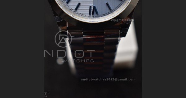 DayDate 40 GMF Tungsten Weighted 904L Steel Blue Dial Roman Markers On President Bracelet A3255 V4