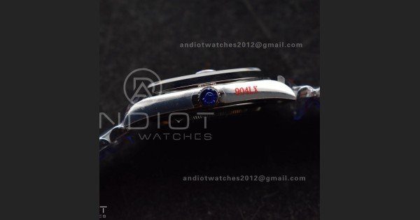 DayDate 40 GMF Tungsten Weighted 904L Steel Blue Dial Roman Markers On President Bracelet A3255 V4