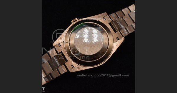 DayDate 40 RG GMF Plated 904L Steel RG Dial Crystal Markers On President Bracelet A2836 V2