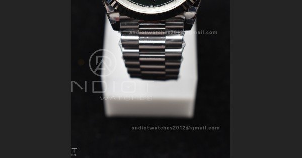 DayDate 40 SS JDF 904L Steel Green Arabic Dial on President Bracelet VR3255 V3 (Gain Weight)