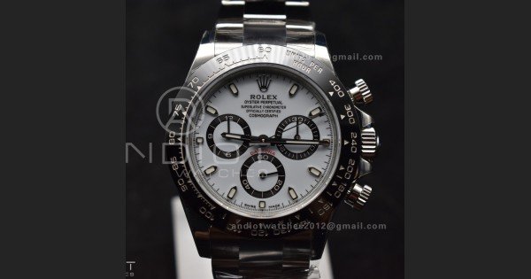 Daytona 116500 SB/VSF 1:1 Best Edition 904L Steel White Dial on SS Bracelet DD4130