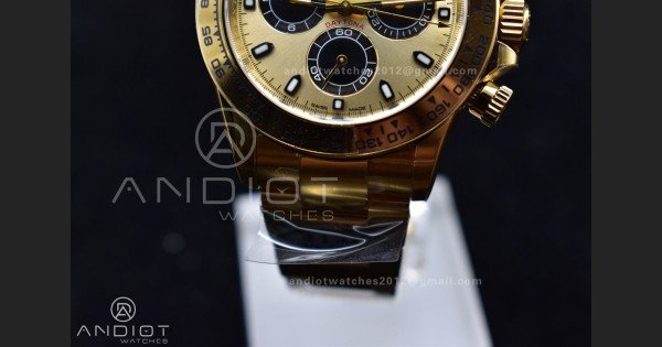 Daytona 116505 Clean 1:1 Best Edition YG Dial Black Markers on YG Bracelet SA4130 V2