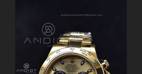 Daytona 116505 Clean 1:1 Best Edition YG Dial Black Markers on YG Bracelet SA4130 V2