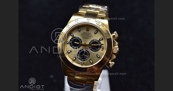 Daytona 116505 Clean 1:1 Best Edition YG Dial Black Markers on YG Bracelet SA4130 V2