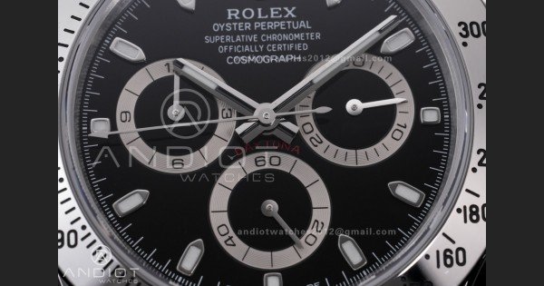 Daytona 116520 VSF 1:1 Best Edition 904L SS Case and Bracelet Black Dial DD4130