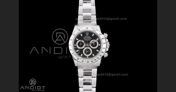 Daytona 116520 VSF 1:1 Best Edition 904L SS Case and Bracelet Black Dial DD4130