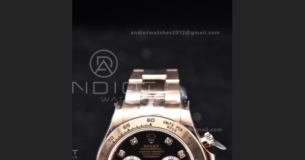 Daytona 126505 QF 1:1 Best Edition Black/RG Diamonds Dial on RG Braclet SH4131 V5