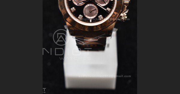 Daytona 126505 QF 1:1 Best Edition Black/RG Diamonds Dial on RG Braclet SH4131 V5