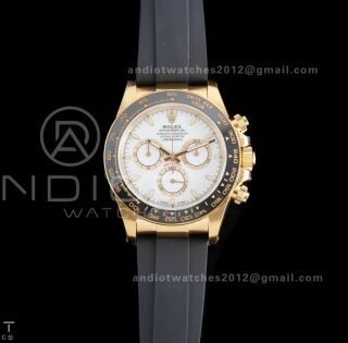 Daytona 126518 VSF 1:1 Best Edition White Dial on Oyster-flex Strap VS4131 V2 (Weighted)