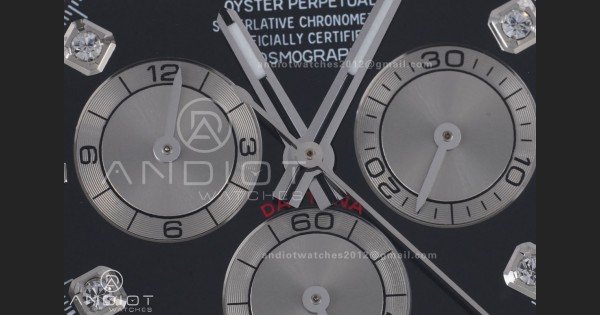 Daytona 126519 QF 1:1 Best Edition Black/Silver Diamonds Dial on Oysterflex Strap QF4131 V10 (Gain Weight)