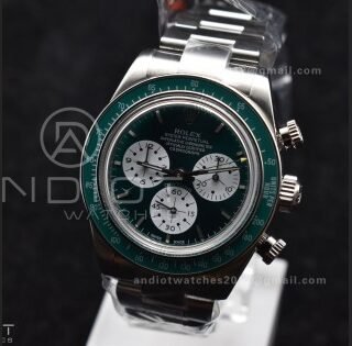 Daytona SS ADGF Best Edition Green/White Dial on SS Bracelet A7750