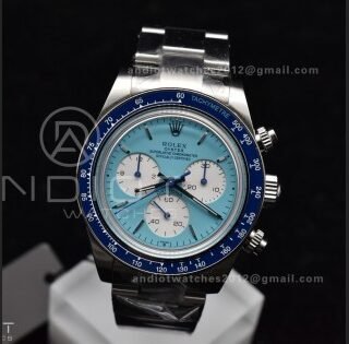 Daytona SS ADGF Paul Newman Best Customized Edition Tiffany/White Dial On SS Bracelet A4130