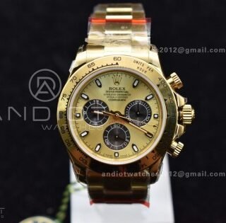 Daytona YG TWF YG Bezle YG/Black Dial on YG Brcelet A7750