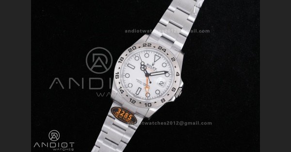 Explorer II 42mm 226570 904L V2 SS QF 1:1 Best Edition White Dial on Bracelet SH3285 CHS