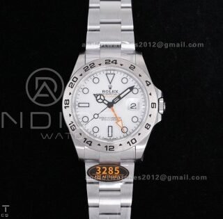 Explorer II 42mm 226570 904L V2 SS QF 1:1 Best Edition White Dial on Bracelet SH3285 CHS