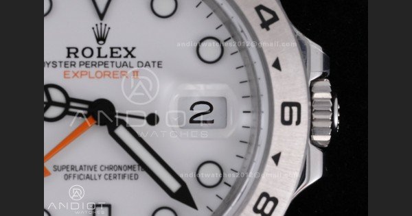 Explorer II 42mm 226570 904L V2 SS QF 1:1 Best Edition White Dial on Bracelet SH3285 CHS