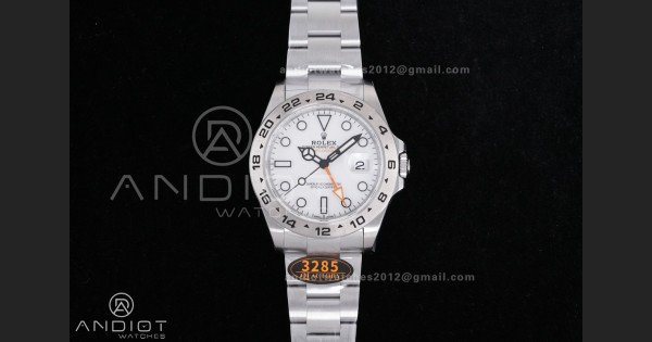 Explorer II 42mm 226570 904L V2 SS QF 1:1 Best Edition White Dial on Bracelet SH3285 CHS