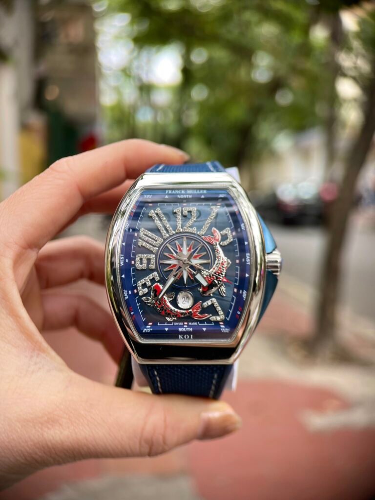 Franck Muller Replica Watches Vanguard V45 SC DT Blue Dial 45mm - Đồng Hồ Replica 1:1