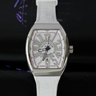 Franck Muller V45 Replica Watches White Rubber Strap Automatic Movement ABF Factory 45mm - Đồng Hồ Replica 1:1