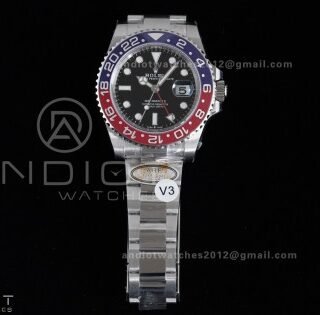 GMT Master II 126710 BLRO 904L SS ARF 1:1 Best Edition On Oyster Bracelet New SH3285 (UV Bezel Upgraded) V3