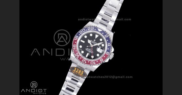 GMT-Master II 126710 BLRO Blue/Red V3 904L SS QF 1:1 Pepsi Best Edition Black Dial On Oyster Bracelet DD3285