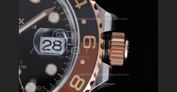 GMT Master II 126711 CHNR 904L SS ARF 1:1 Root Beer Best Edition on SS/RG Bracelet New SH3285 V2 (Gain Weight)