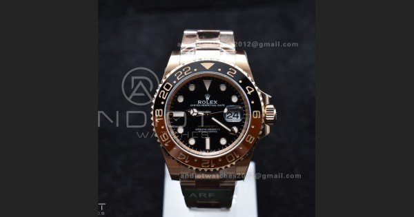 GMT Master II 126715 CHNR 904L SS ARF 1:1 Best Edition on RG Bracelet New SH3285 CHS
