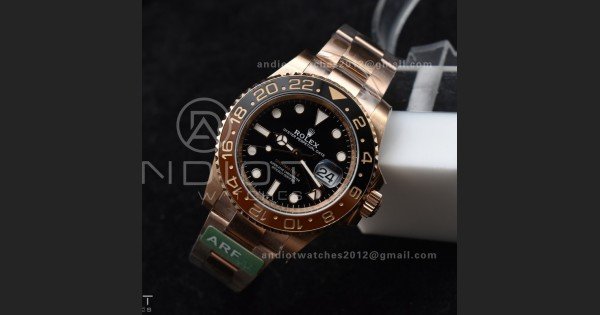 GMT Master II 126715 CHNR 904L SS ARF 1:1 Best Edition on RG Bracelet New SH3285 CHS