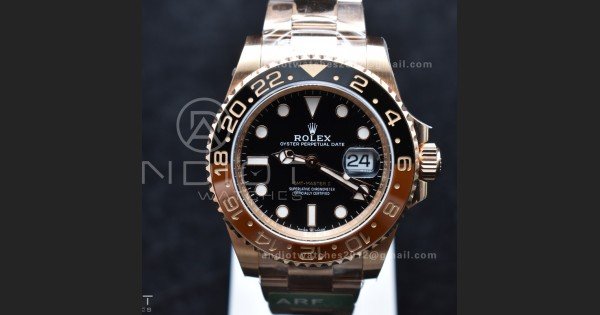 GMT Master II 126715 CHNR 904L SS ARF 1:1 Best Edition on RG Bracelet New SH3285 CHS