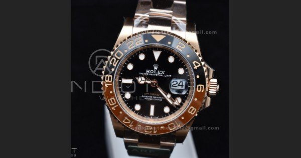 GMT Master II 126715 CHNR 904L SS ARF 1:1 Best Edition on RG Bracelet New SH3285 CHS