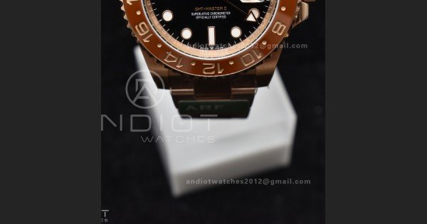 GMT Master II 126715 CHNR 904L SS ARF 1:1 Best Edition on RG Bracelet New SH3285 CHS