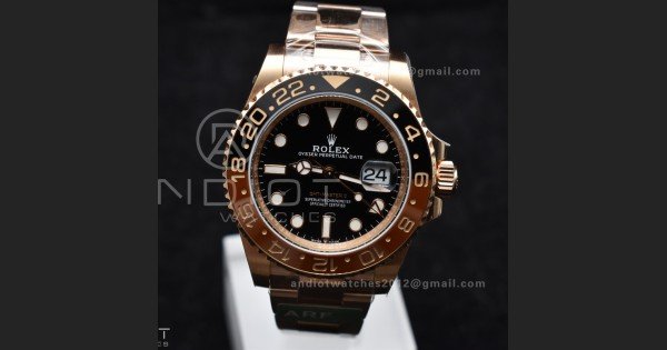 GMT Master II 126715 CHNR 904L SS ARF 1:1 Best Edition on RG Bracelet New SH3285 CHS