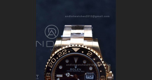GMT Master II 126715 CHNR Gain Weight Gold Factory 1:1 Best Edition Black Dial on RG Bracelet VR3285 CHS