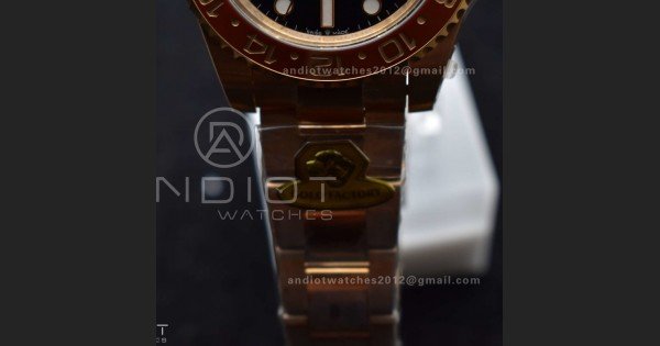 GMT Master II 126715 CHNR Gain Weight Gold Factory 1:1 Best Edition Black Dial on RG Bracelet VR3285 CHS