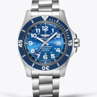 High-End Swiss Breitling Superocean II A17392D81C1A1 Replica Watch – 44mm Stainless Steel Case, Gun Blue Dial