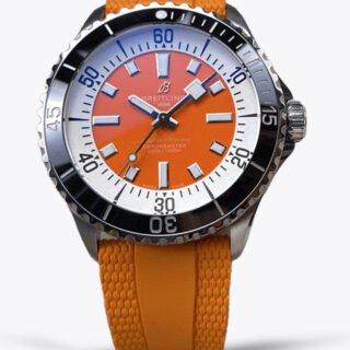 High-Quality Swiss Breitling Superocean A17376 Replica Watch – Bold Orange Dial, Black Ceramic Bezel, Sporty Rubber Strap