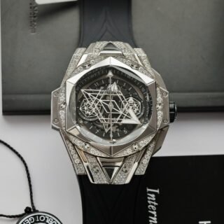 Hublot Big Bang Sang Bleu II Clone Watch Black HB Factory 44mm - Đồng Hồ Replica 1:1