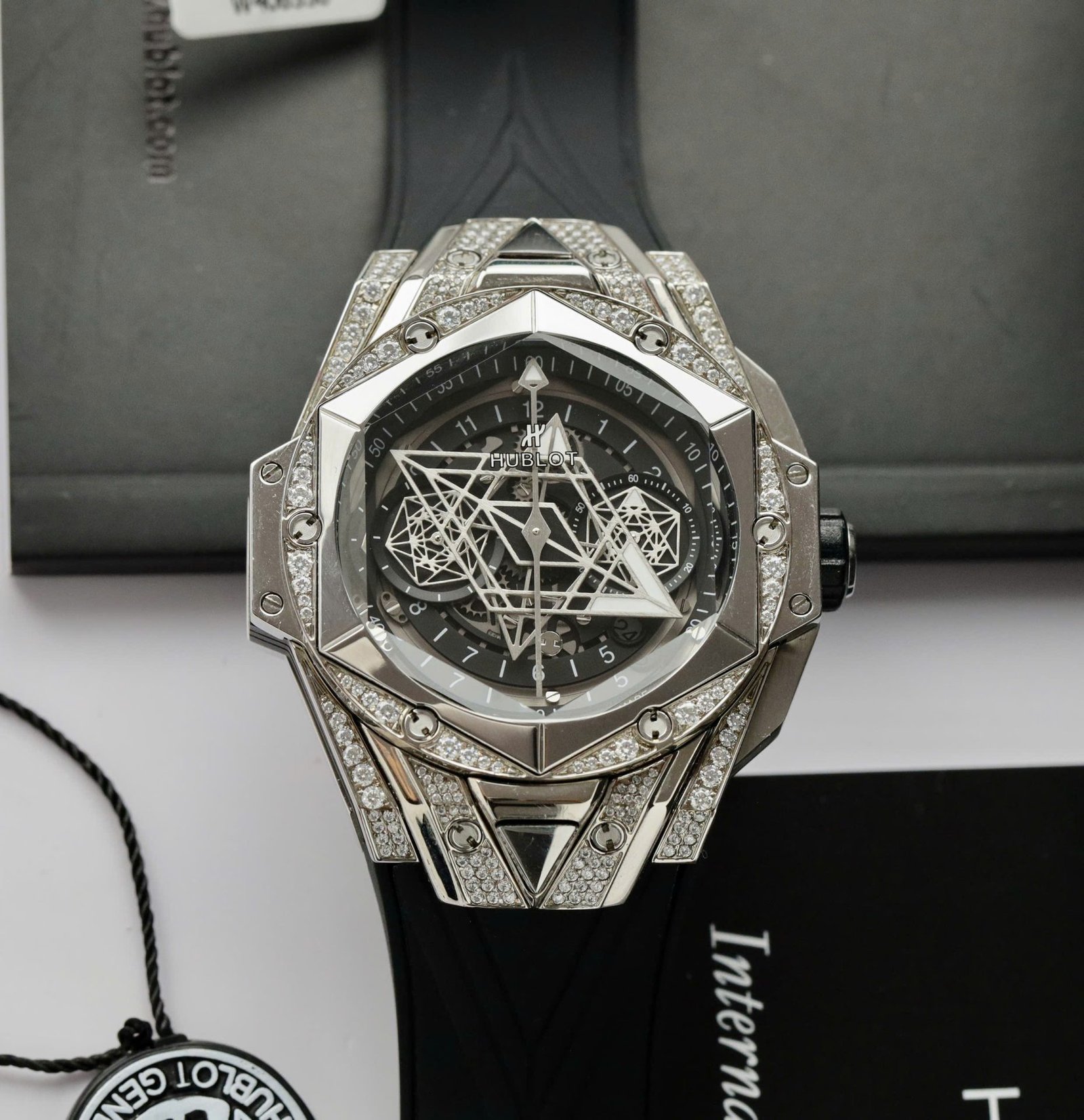 Hublot Big Bang Sang Bleu II Clone Watch Black HB Factory 44mm - Đồng Hồ Replica 1:1