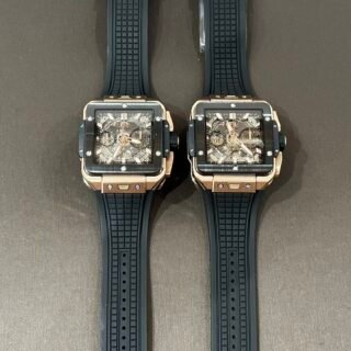 Hublot Big Big Square Best Replica Watch Rose Gold Black Bezel 42mm - Đồng Hồ Replica 1:1